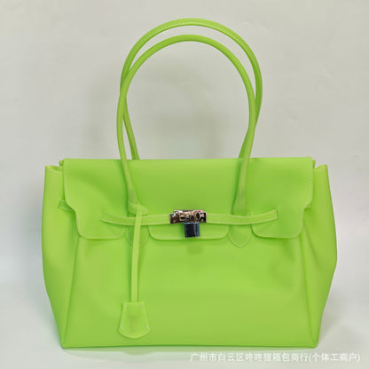 Jellyfirkin new summer new kiiikiii jelly bag tote shoulder bag large capacity underarm bag