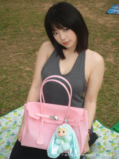 Jellyfirkin new summer new kiiikiii jelly bag tote shoulder bag large capacity underarm bag