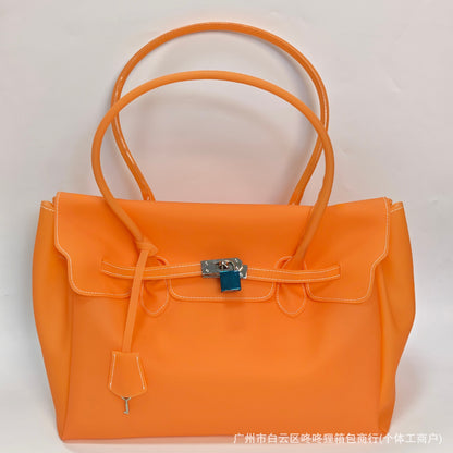 Jellyfirkin new summer new kiiikiii jelly bag tote shoulder bag large capacity underarm bag
