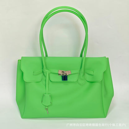 Jellyfirkin new summer new kiiikiii jelly bag tote shoulder bag large capacity underarm bag